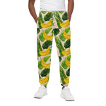 Aloha Banana Pattern Print Cotton Pants