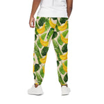Aloha Banana Pattern Print Cotton Pants