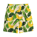 Aloha Banana Pattern Print Cotton Shorts