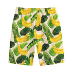 Aloha Banana Pattern Print Cotton Shorts