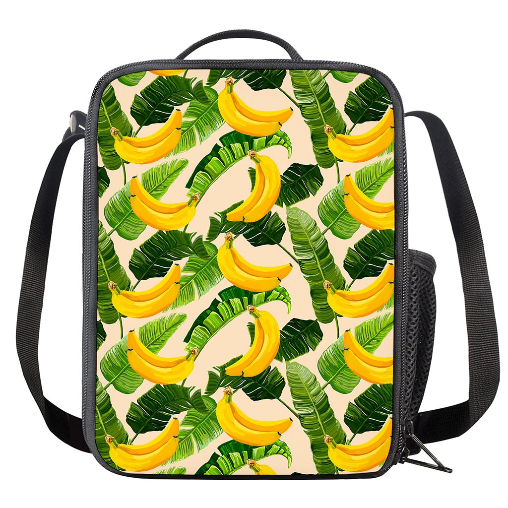 Aloha Banana Pattern Print Crossbody Lunch Bag