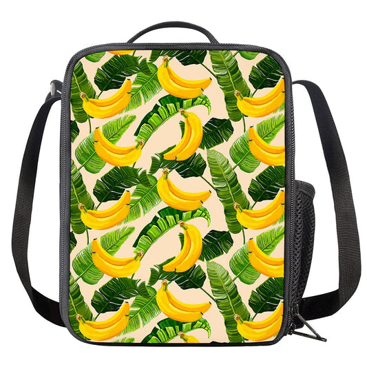 Aloha Banana Pattern Print Crossbody Lunch Bag