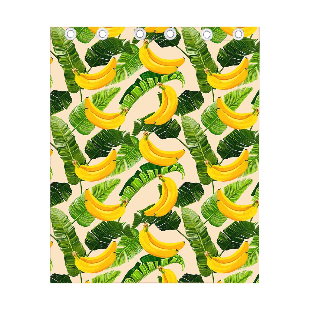 Aloha Banana Pattern Print Curtain