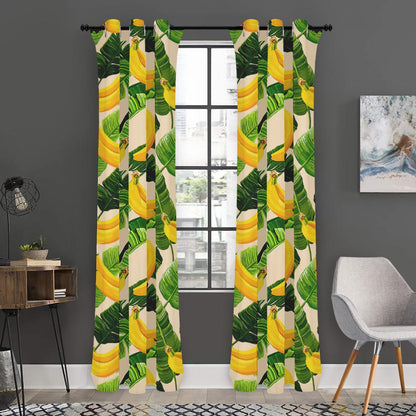 Aloha Banana Pattern Print Curtain