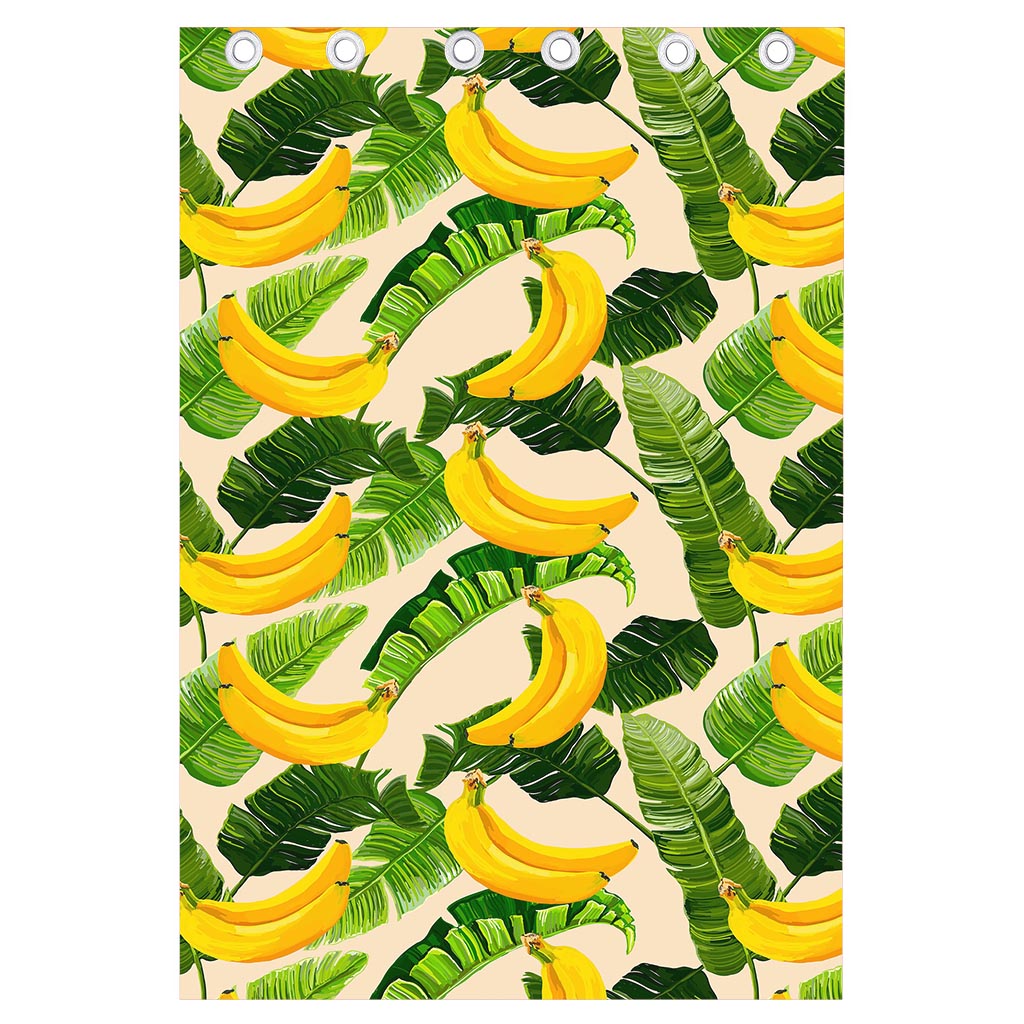 Aloha Banana Pattern Print Curtain