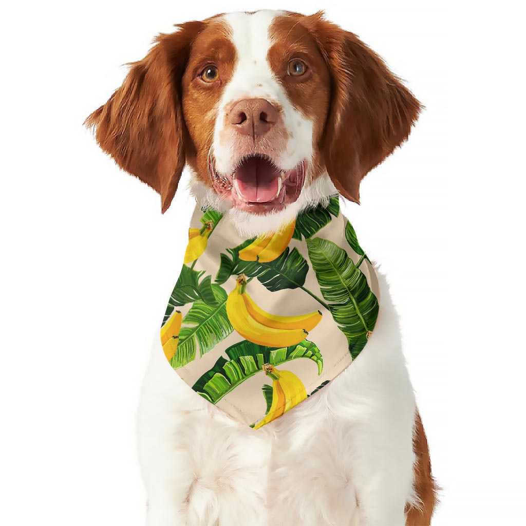 Aloha Banana Pattern Print Dog Bandana