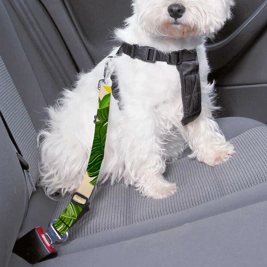 Aloha Banana Pattern Print Dog Seat Belt