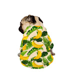 Aloha Banana Pattern Print Dog Zip Up Jacket