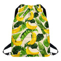 Aloha Banana Pattern Print Drawstring Backpack