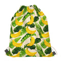 Aloha Banana Pattern Print Drawstring Bag