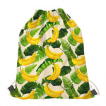 Aloha Banana Pattern Print Drawstring Bag