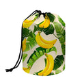 Aloha Banana Pattern Print Drawstring Makeup Bag
