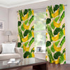 Aloha Banana Pattern Print Extra Wide Grommet Curtains