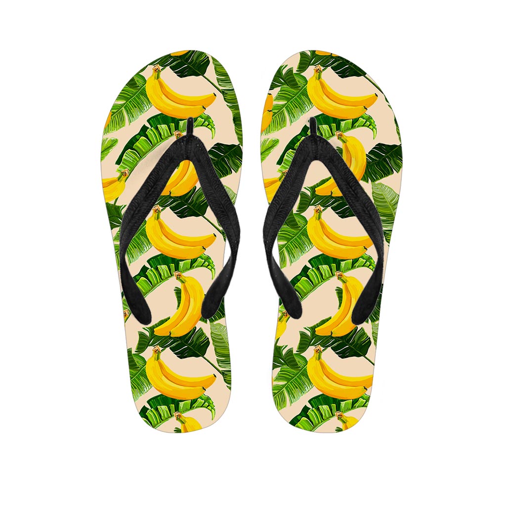 Aloha Banana Pattern Print Flip Flops