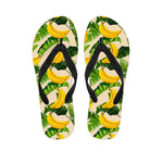 Aloha Banana Pattern Print Flip Flops