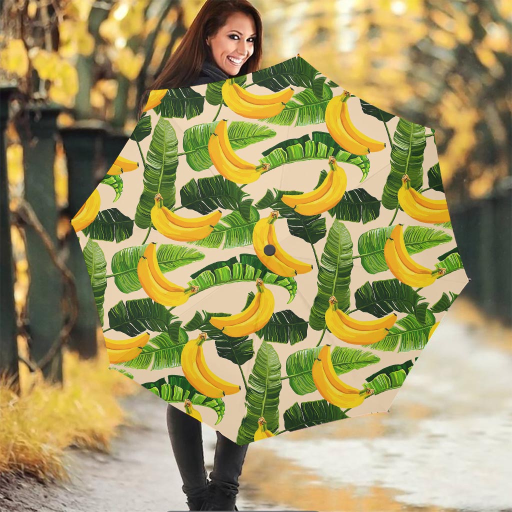 Aloha Banana Pattern Print Foldable Umbrella