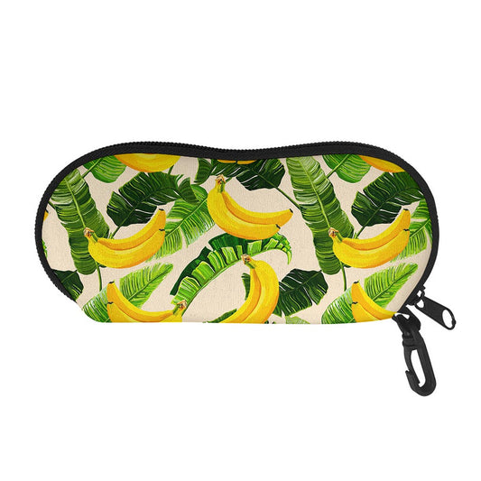 Aloha Banana Pattern Print Glasses Case