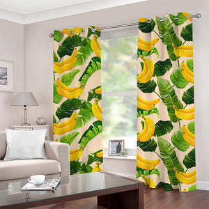 Aloha Banana Pattern Print Grommet Curtains