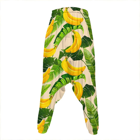 Aloha Banana Pattern Print Hammer Pants