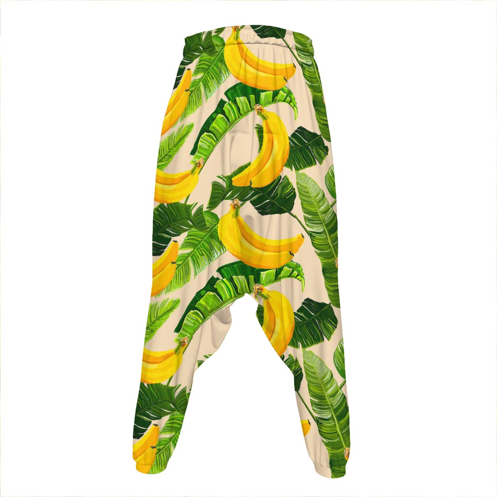 Aloha Banana Pattern Print Hammer Pants