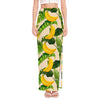 Aloha Banana Pattern Print High Slit Maxi Skirt