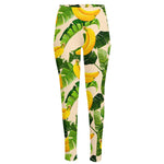 Aloha Banana Pattern Print High-Waisted Pocket Leggings