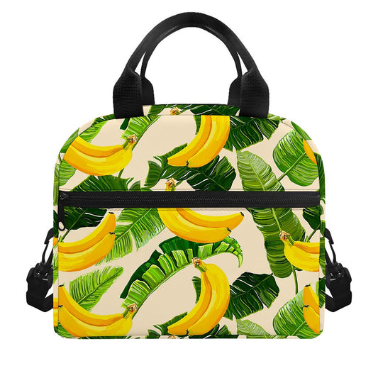 Aloha Banana Pattern Print Insulated Lunch Bag