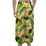 Aloha Banana Pattern Print Lantern Pants