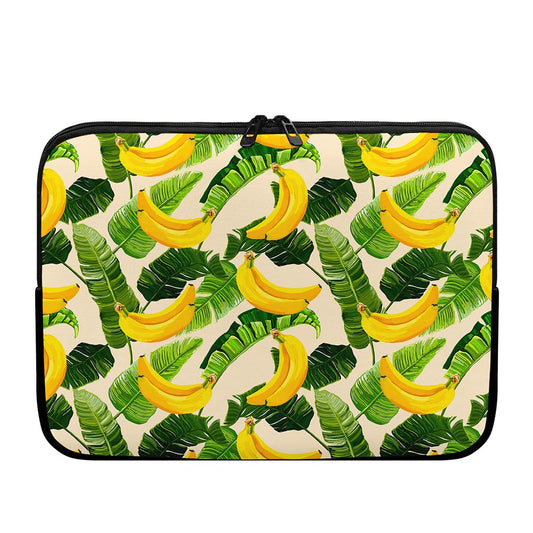 Aloha Banana Pattern Print Laptop Sleeve