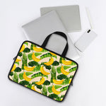 Aloha Banana Pattern Print Laptop Sleeve With Handle