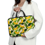 Aloha Banana Pattern Print Laptop Sleeve With Handle