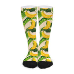 Aloha Banana Pattern Print Long Socks