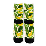 Aloha Banana Pattern Print Long Socks