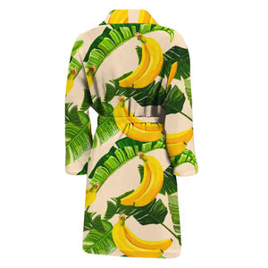 Aloha Banana Pattern Print Men's Bathrobe