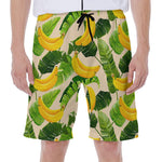 Aloha Banana Pattern Print Men's Beach Shorts