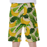 Aloha Banana Pattern Print Men's Beach Shorts
