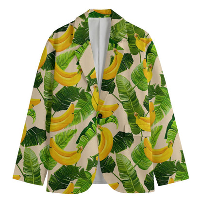 Aloha Banana Pattern Print Men's Blazer