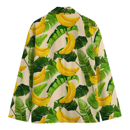 Aloha Banana Pattern Print Men's Blazer