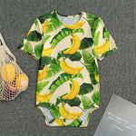 Aloha Banana Pattern Print Men's Bodysuit