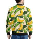 Aloha Banana Pattern Print Men's Bomber Jacket