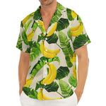 Aloha Banana Pattern Print Men's Deep V-Neck Shirt