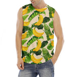 Aloha Banana Pattern Print Men's Fitness Tank Top