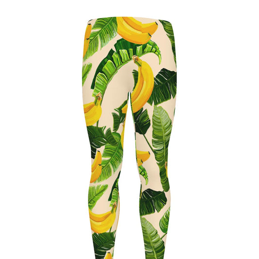Aloha Banana Pattern Print Men's leggings