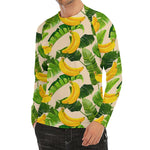 Aloha Banana Pattern Print Men's Long Sleeve Rash Guard