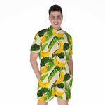 Aloha Banana Pattern Print Men's Rompers