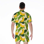 Aloha Banana Pattern Print Men's Rompers