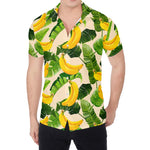 Aloha Banana Pattern Print Men's Shirt