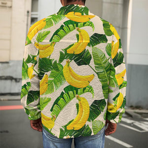 Aloha Banana Pattern Print Men's Shirt Jacket