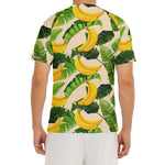 Aloha Banana Pattern Print Men's Short Sleeve Rash Guard