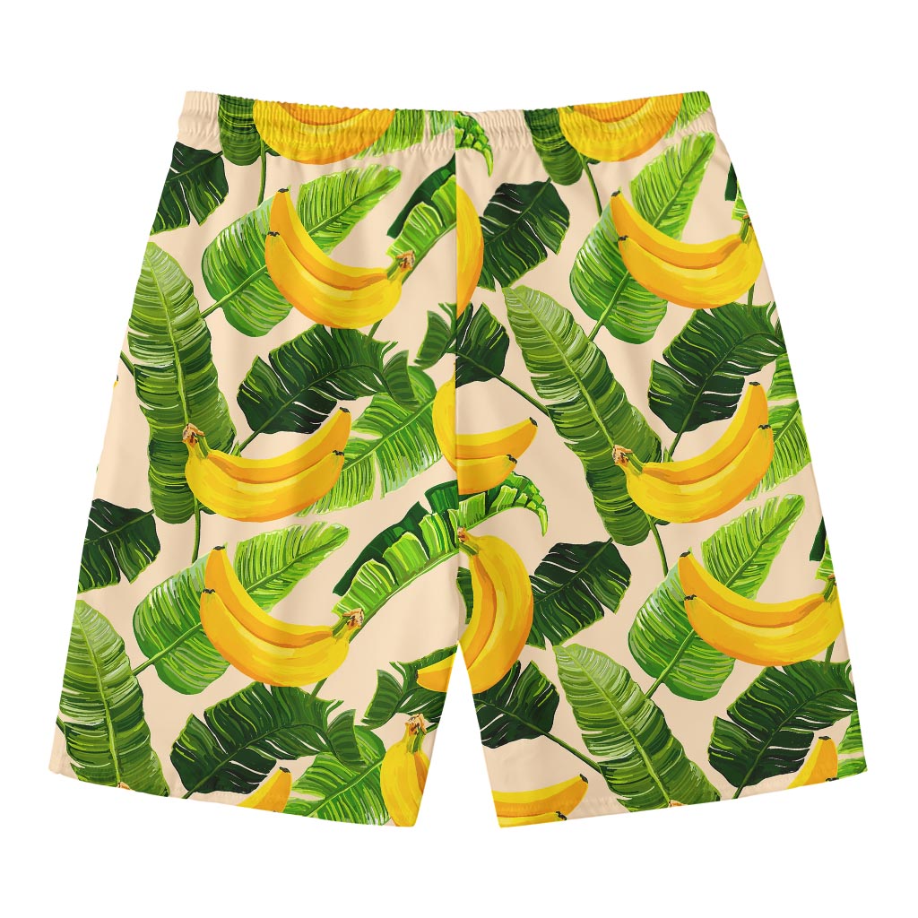 Aloha Banana Pattern Print Men's Swim Trunks